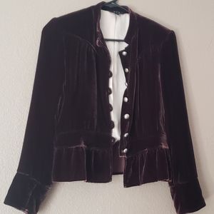 S&D Velvet Peplum Jacket